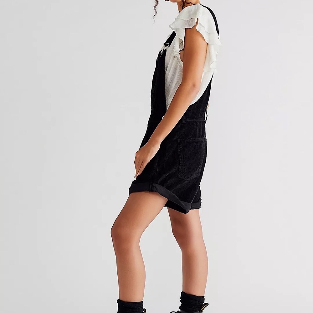 Free People Ziggy Cord Shortalls Brand New - Picture 2 of 16